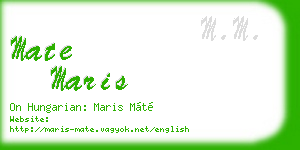 mate maris business card